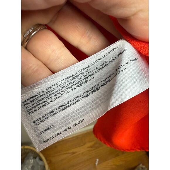 Finders Keepers Flicker Coral Red Floral Print Mini Dress Sz. M - Picture 8 of 8